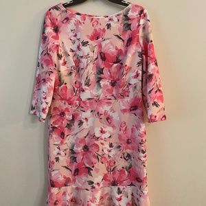 Gorgeous Pink Floral Nine West Dress Size 12